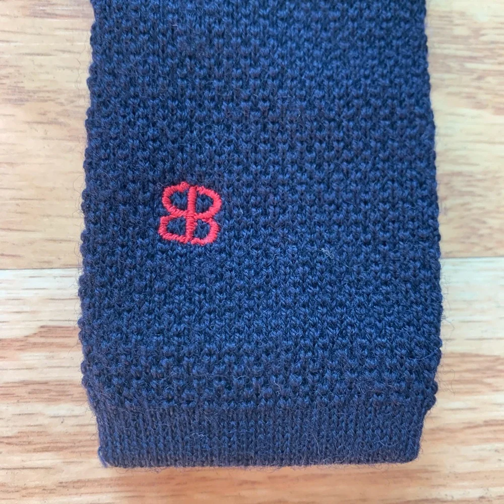 Balenciaga Blue Woven Trunk Tie with Monogram